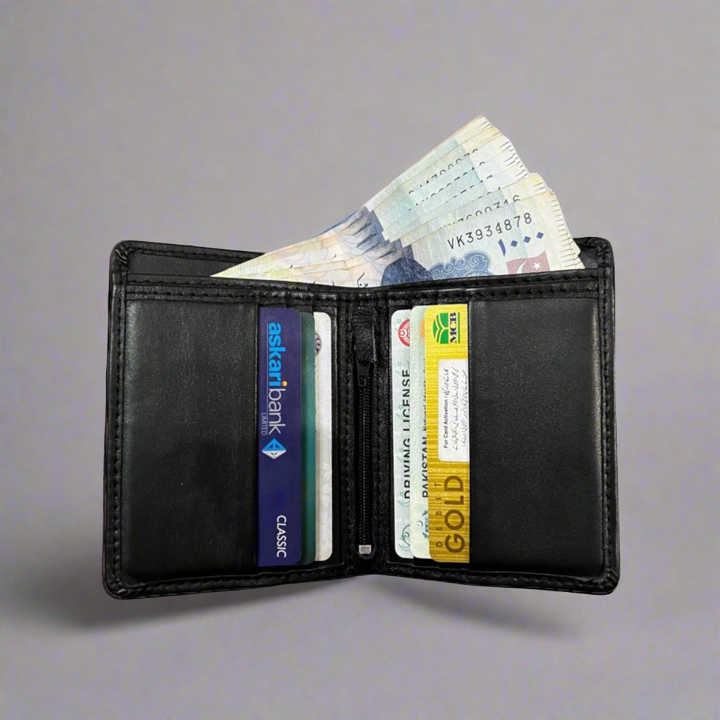 Sapphire upright wallet-100% leather