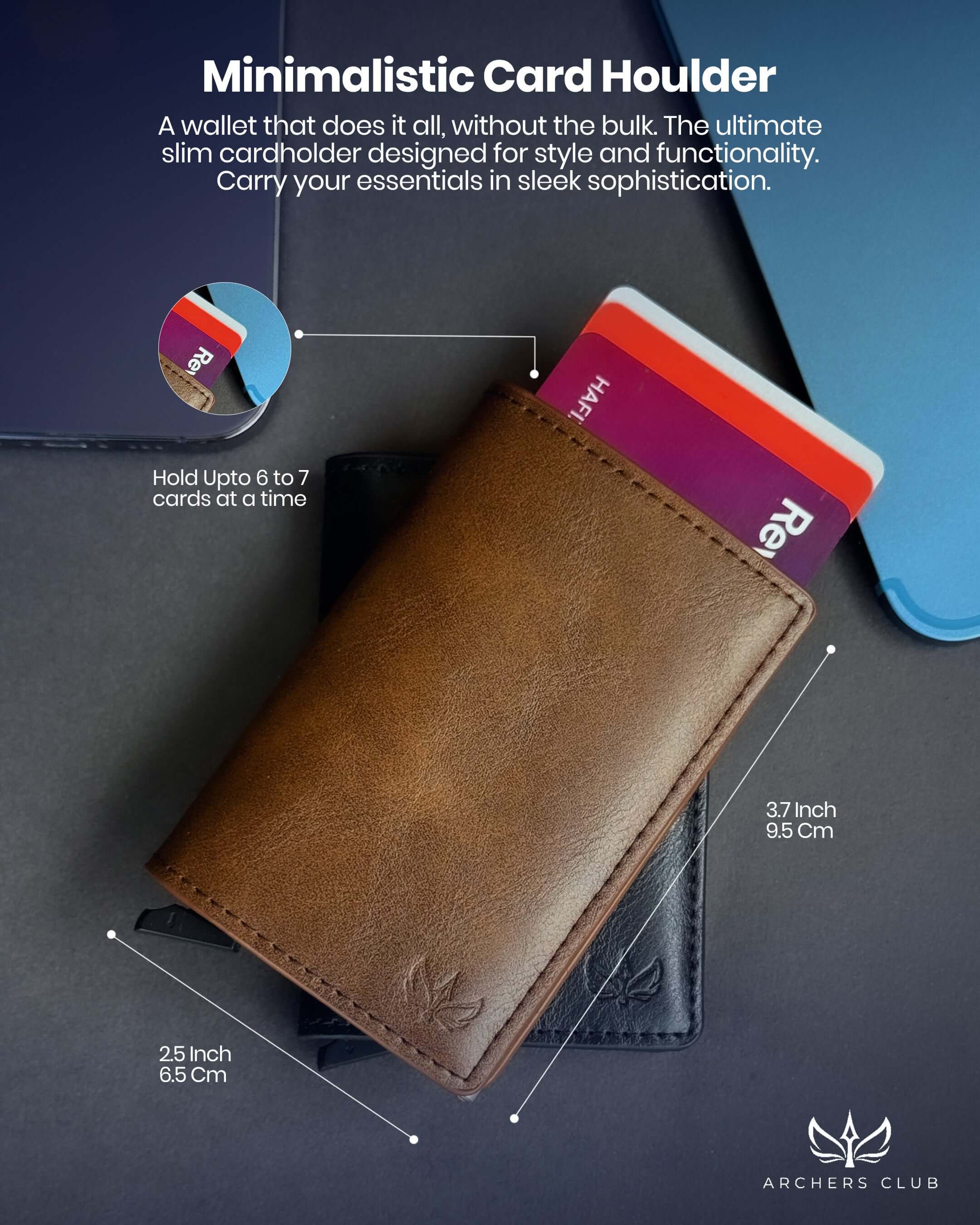 Sleekfolio RFID Cardholder - Premium PU Leather