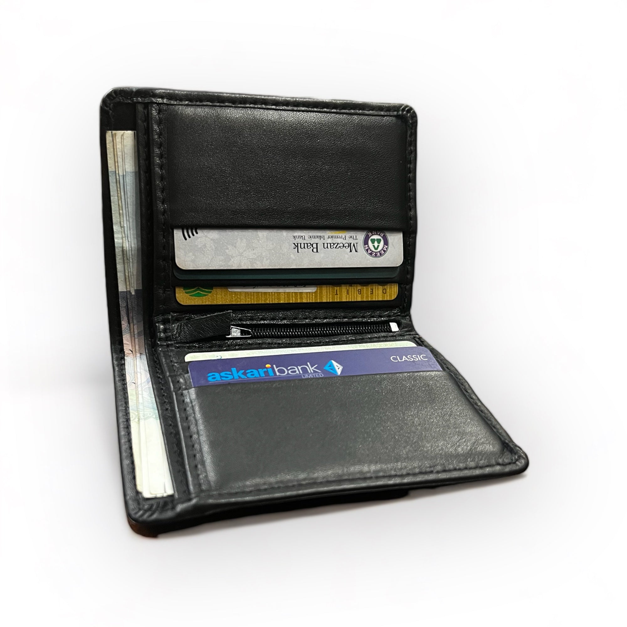 Sapphire upright wallet-100% leather